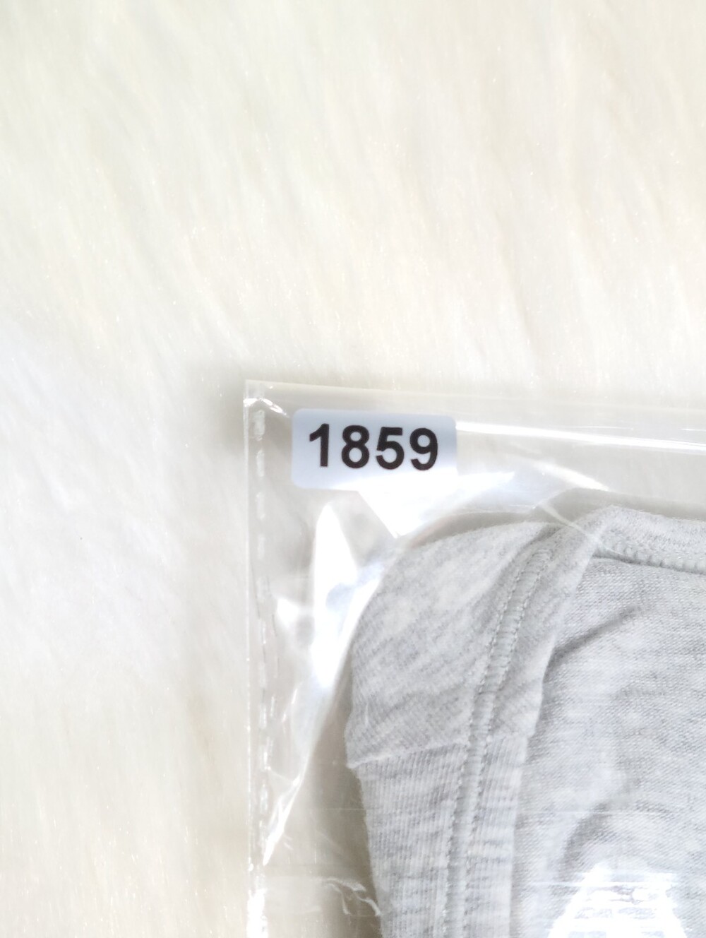 SKIMS Cotton Jersey Scoop Neck Long Sleeve Top Light Heather Grey Women XS NEW - Picture 4 of 4